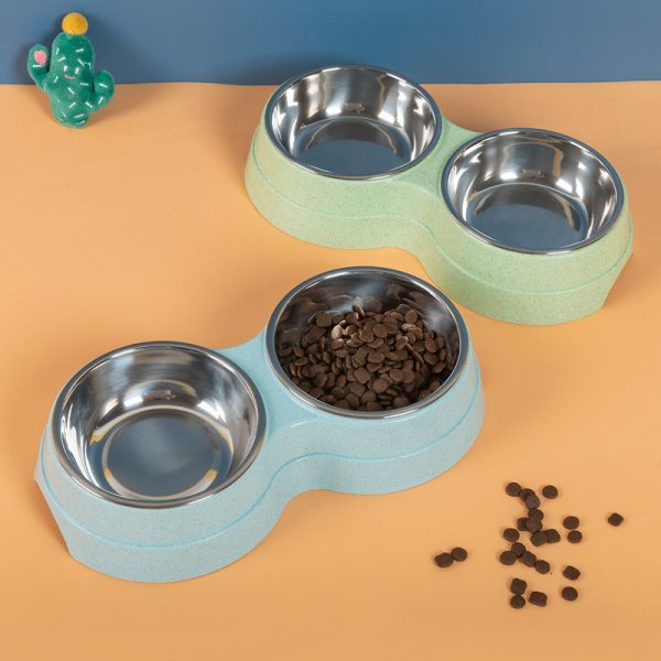 Double Pet Bowls Cat and Dog Food Water Feeder Stainless Steel Pet Drinking Dish Feeder Cat Puppy Feeding Supplies Small Dog Accessories - Image 7