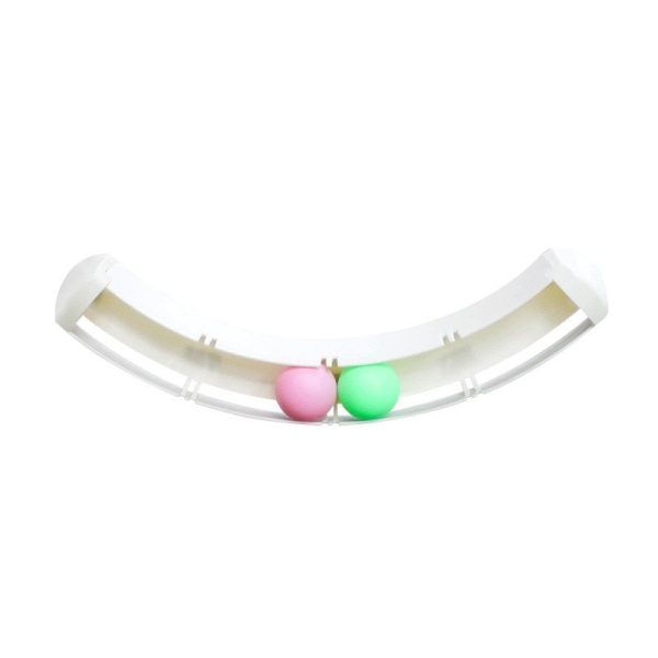 Curved Track Color Ball Cat Toy, Interactive Biting Toy with 2 Small Balls, Fun for Cats, Sticks to Smooth Surfaces - Image 5