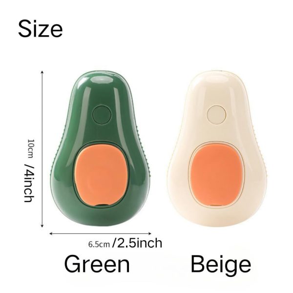 Cat Steam Brush, Avocado Shape Hair Brush for Cat & Dog, Pet Brush Massager Steaming Spray Massaging Comb, Steamy Cat Brush, Flyaway Hair Prevention Cat Grooming Brush, - Image 2