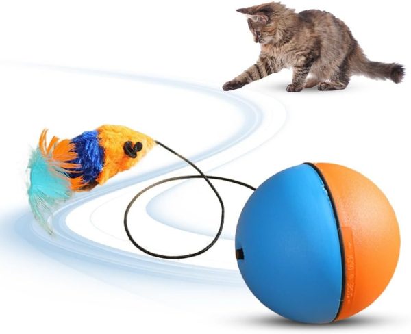 Interactive Cat Ball Toy - Automatic Self-Rolling Electric Pet Toy for Indoor Cats & Dogs, Motion Activated, Safe & Durable