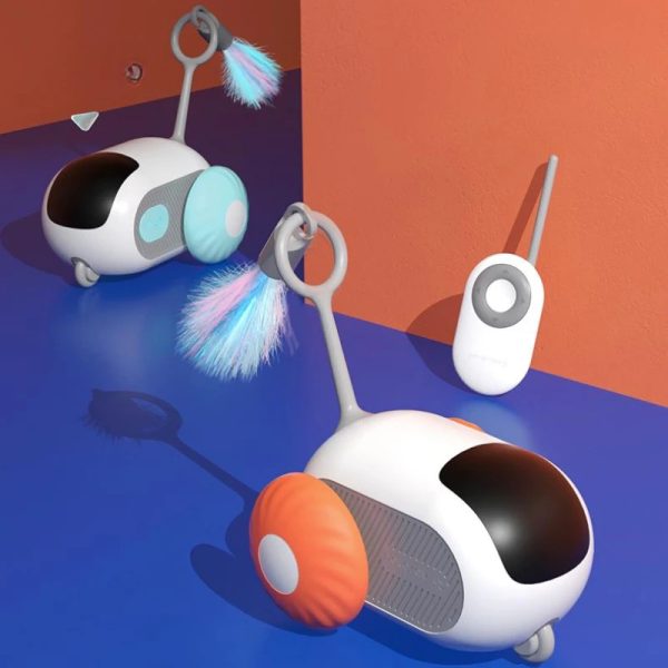 Remote Control Interactive Cat Car Toy USB Charging Chasing Automatic Self-moving, Remote Smart Control Car Interactive Cat Toy - Image 4