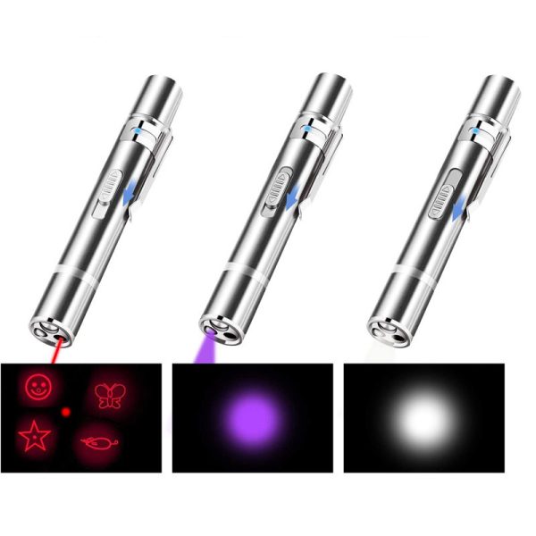 WNZQK 5 Modes Laser Pointer Cat Toy with Red Dot LED Light, USB Rechargeable Interactive Pet Toy for Cats & Dogs, Long Range Tease Stick for Indoor/Outdoor Training & Exercise - Image 3
