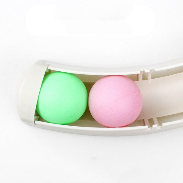 Curved Track Color Ball Cat Toy, Interactive Biting Toy with 2 Small Balls, Fun for Cats, Sticks to Smooth Surfaces - Image 4