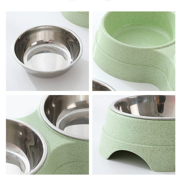 Double Pet Bowls Cat and Dog Food Water Feeder Stainless Steel Pet Drinking Dish Feeder Cat Puppy Feeding Supplies Small Dog Accessories - Image 9