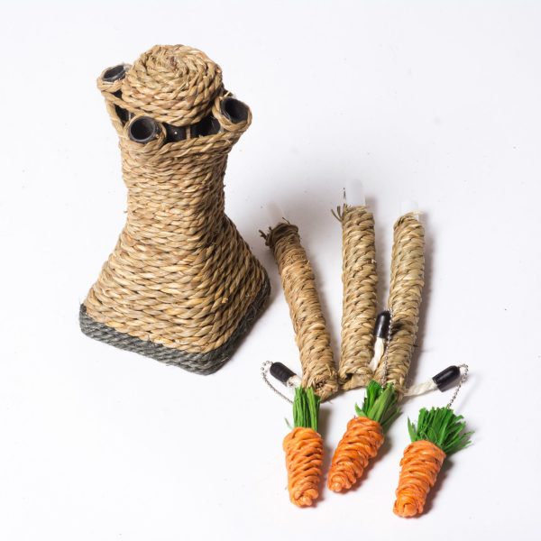 Cat Climbing Frame Sisal Rope Scratching Toy, Carrot Cat Tree Cat Climbing Tower Stable Sisal Cat Scratch Posts Activity Centre for Indoor Outdoor Cats Activity Gift - Image 4