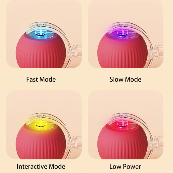 Interactive Cat Ball Toy (2 Pack), Cat Rotating Ball Toy for Indoor Cats, Automatic Moving Cat Balls, 360° Automatic Rolling Ball Toy Electric Balls for Dog/Cat - Image 2