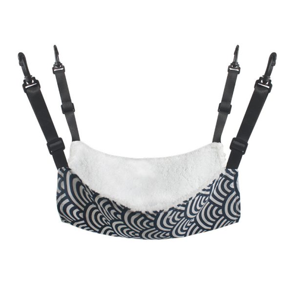 Lamb Fleece Cat Hanging Bed - Durable Winter Hammock for Cats & Kittens, Adjustable Straps, Soft Plush Lining, Multiple Sizes & Patterns - Image 5