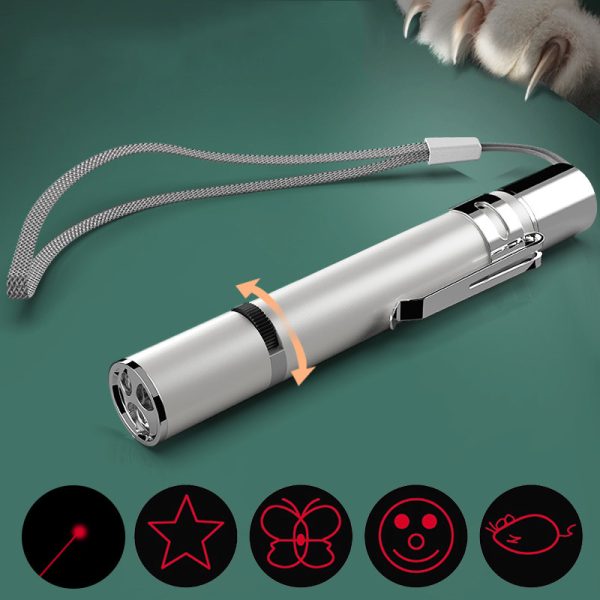 WNZQK 5 Modes Laser Pointer Cat Toy with Red Dot LED Light, USB Rechargeable Interactive Pet Toy for Cats & Dogs, Long Range Tease Stick for Indoor/Outdoor Training & Exercise - Image 4