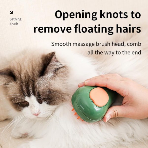 Cat Steam Brush, Avocado Shape Hair Brush for Cat & Dog, Pet Brush Massager Steaming Spray Massaging Comb, Steamy Cat Brush, Flyaway Hair Prevention Cat Grooming Brush, - Image 7