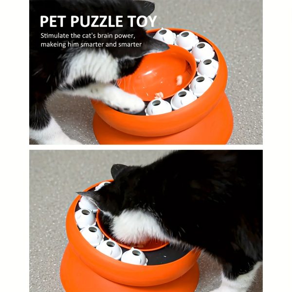 Interactive Puzzle for Cats – Raised Educational Toy, Slow Pet Feeder, Dry Food Dispenser & Snack Toy, 210x210x121mm - Image 3