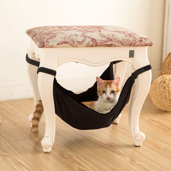 Cat Hammock Bed Lounger - Detachable Hanging Chair Cushion, Adjustable Straps, Soft & Durable, Easy Installation - Image 7