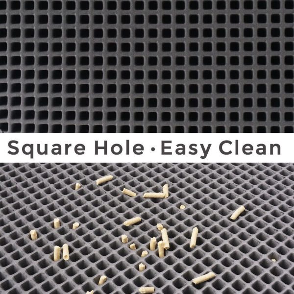 Kitty Cat Litter Mat Trapping Honeycomb Double Layer Design Waterproof Double Layer EVA Cat Litter Pad Waterproof Non-slip Sand Basin Filter Kitten Dog Washable Mattress - Image 3