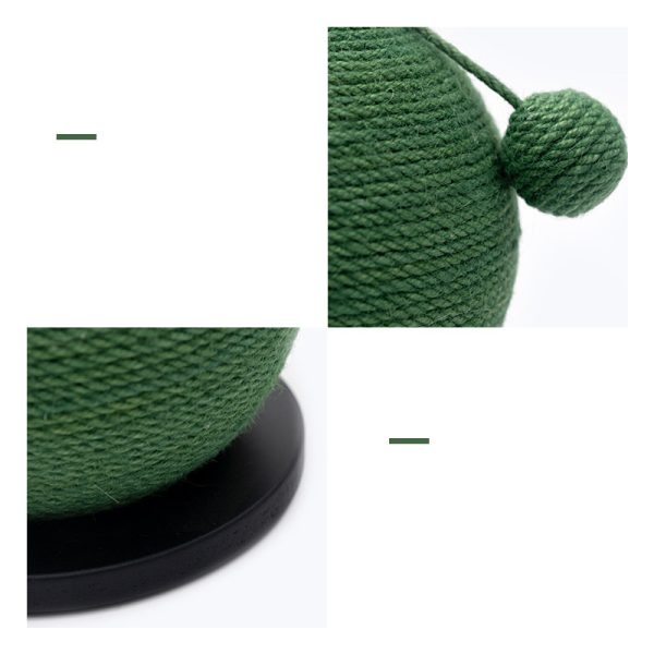 Cat Scratching Ball Board Toy Cactus Shape Scratch Sisal Post, Funny Cactus Cat Scratch Post - Image 3