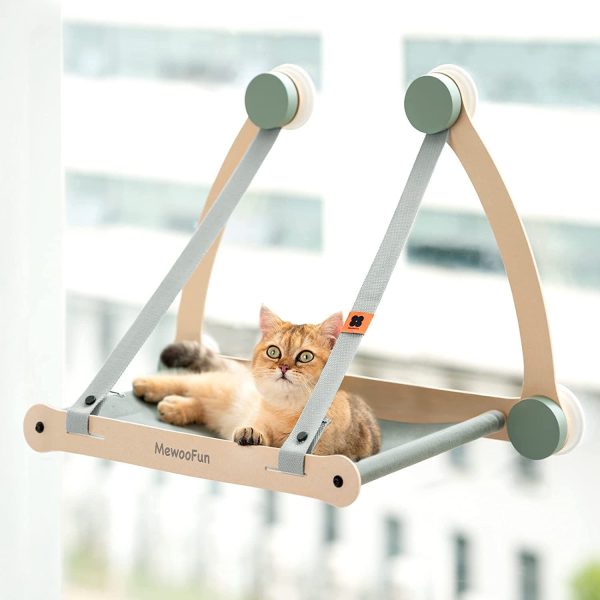 Mewoo Cat Hammock Hanging Bed - Soft Window Seat for Cats, Holds Up to 30 lbs, Detachable & Durable Cat Supplies, 3 Colors - Image 7