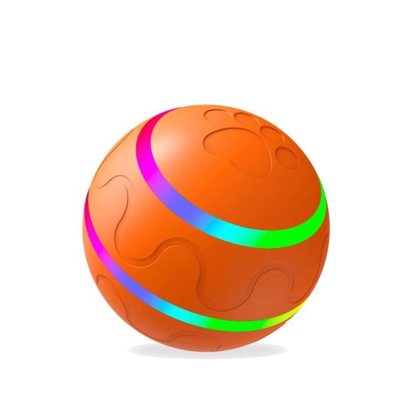 Cat Wicked Ball Toy - Automatic Self-Rotating USB Cat Toy, Interactive Pet Ball with Random Movement, Durable & Safe for Cats (Orange/Yellow/Pink) - Image 2