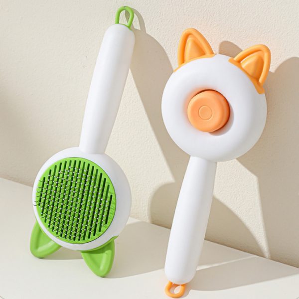 Self-Cleaning Pet Hair Remover Brush for Cats & Dogs - Grooming, Dematting, and Massage Comb - Image 2