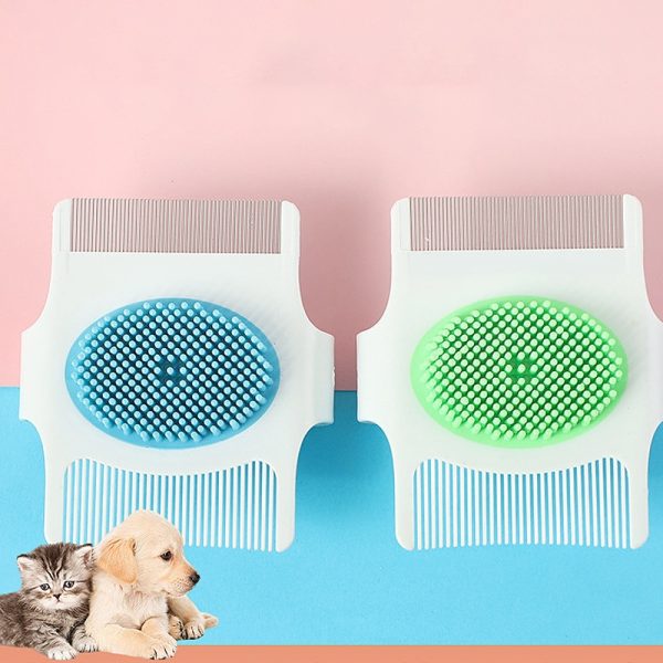 Patelai Multifunctional Pet Comb Dog Grooming Tool Floating Hair Removal Massage Flea Removal