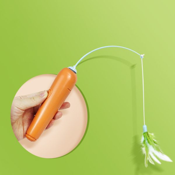 3 In 1 cat toys for indoor cats adult, kitten toys, cat ball toy, interactive cat toy, Automatic Teaser Cat Toy with 2 feathers,1 Bellball for Pets Cats Gift(No Batteries) - Image 3