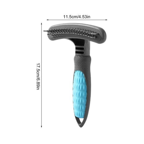 Pet Grooming Comb - Rustproof Shedding Brush for Cats & Dogs, Ergonomic Handle, ABS and Stainless Steel, Easy to Clean - Image 7