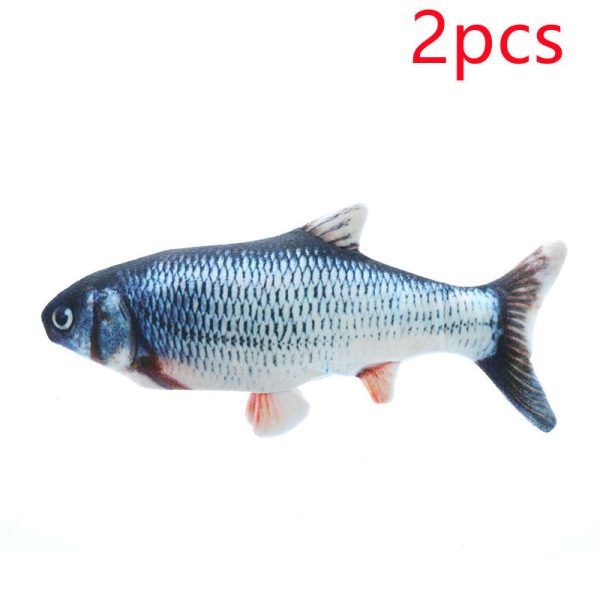Simulation Electric Cat Fish Toy - Realistic Moving Fish with 3 Swing Modes, Plush & Catnip-Friendly, 30cm - Image 4