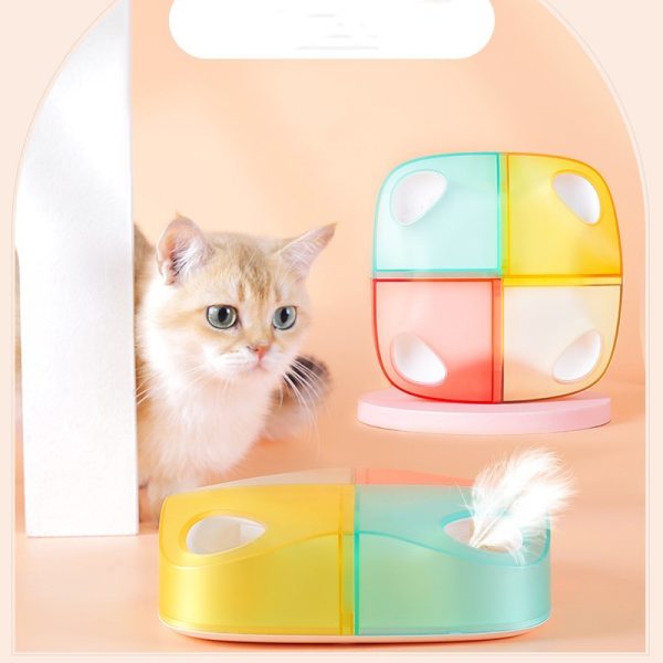 Automatic Teasing Cat Feather Toy - Rechargeable Electric Pet Toy for Cats, 2000mAh Battery, Vibration Sensor, 8-Minute Play Mode