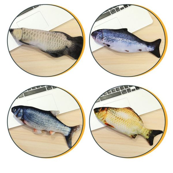 Simulation Electric Cat Fish Toy - Realistic Moving Fish with 3 Swing Modes, Plush & Catnip-Friendly, 30cm - Image 3