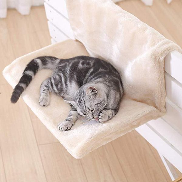 Cozy Plush Cat Hammock Bed - Soft & Comfortable Hanging Cat Bed, 46x30x25cm, Perfect for Indoor Cats, Durable & Easy to Install - Image 5