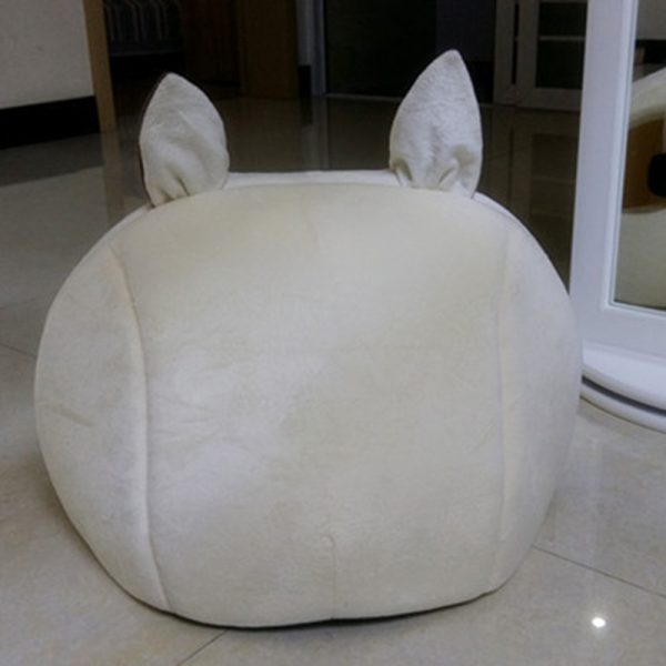 Cozy Cat Bed with Soft Artificial Plush, Machine Washable, 42x40x37 cm - Image 2