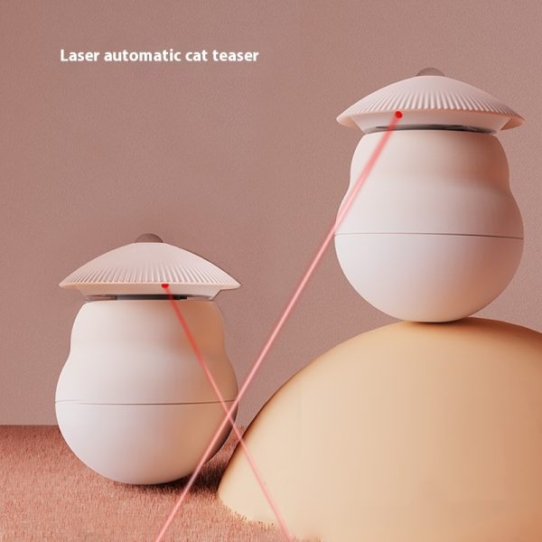 Intelligent Electric Cat Toy Laser Tumbler - Interactive Pink ABS Pet Toy with Automatic Laser Countermeasure - Image 5