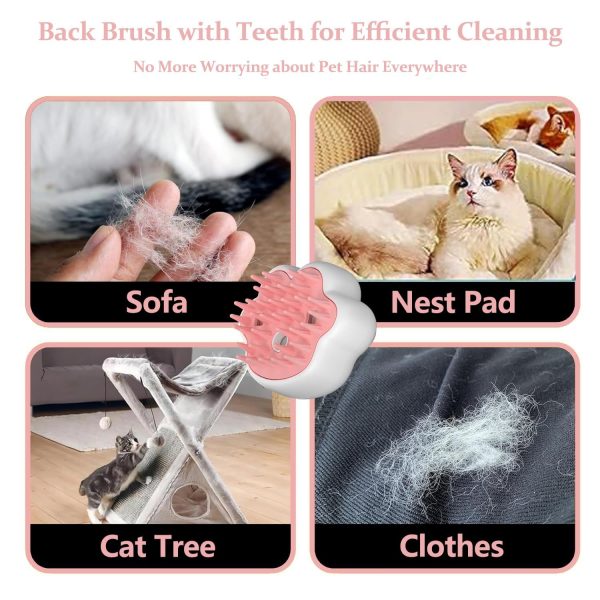 Testek 4-in-1 Steamy Cat Brush, Steam Cat Brush for Tangled & Loose Hair Removal, Pet Massage, and Cleaning with UV Light, Grooming Tool for Cats & Dogs - Image 9