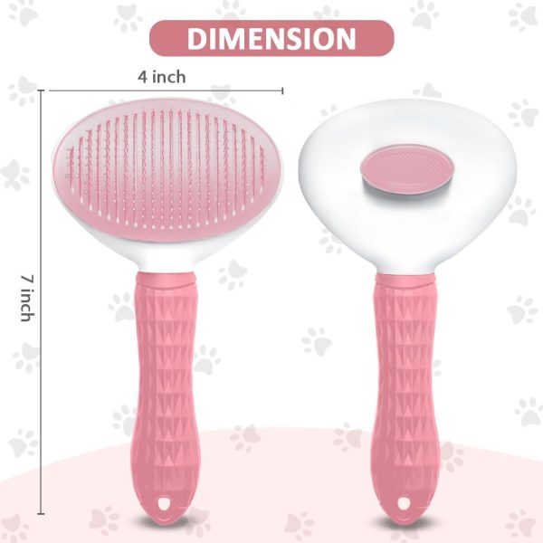 Cat Brush with Release Button, Pet Hair Removal Tool for Indoor Cats, Loose Fur & Tangles, Safe for Long/Short Hair - Image 9