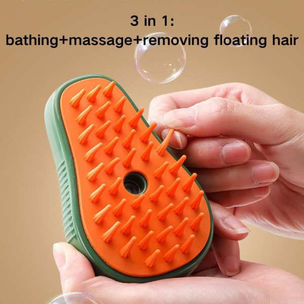 Cat Steam Brush, Avocado Shape Hair Brush for Cat & Dog, Pet Brush Massager Steaming Spray Massaging Comb, Steamy Cat Brush, Flyaway Hair Prevention Cat Grooming Brush, - Image 9