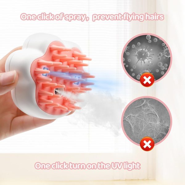 Testek 4-in-1 Steamy Cat Brush, Steam Cat Brush for Tangled & Loose Hair Removal, Pet Massage, and Cleaning with UV Light, Grooming Tool for Cats & Dogs - Image 8