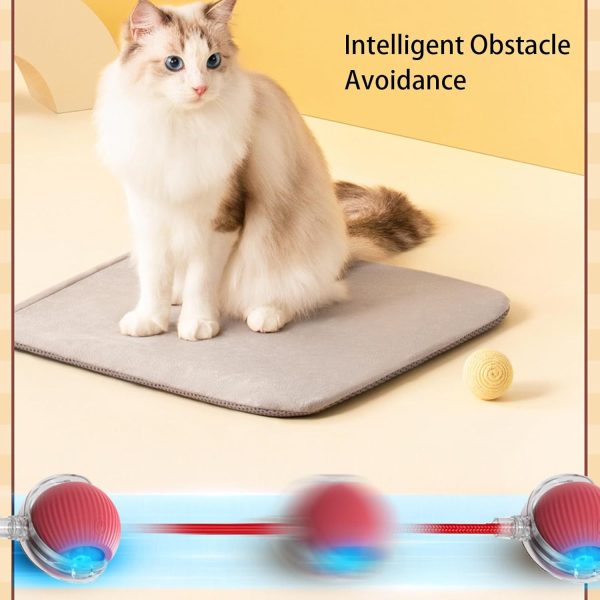 Interactive Cat Ball Toy (2 Pack), Cat Rotating Ball Toy for Indoor Cats, Automatic Moving Cat Balls, 360° Automatic Rolling Ball Toy Electric Balls for Dog/Cat - Image 5