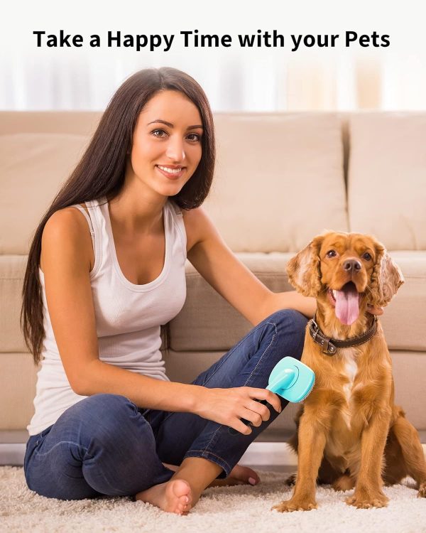 Glendan Cat and Dog Slicker Brush, Gently Cleaning Pin Brush for Shedding Dog Hair Brush for Small Dogs Puppy Yorkie Poodle Rabbits Cats - Image 9
