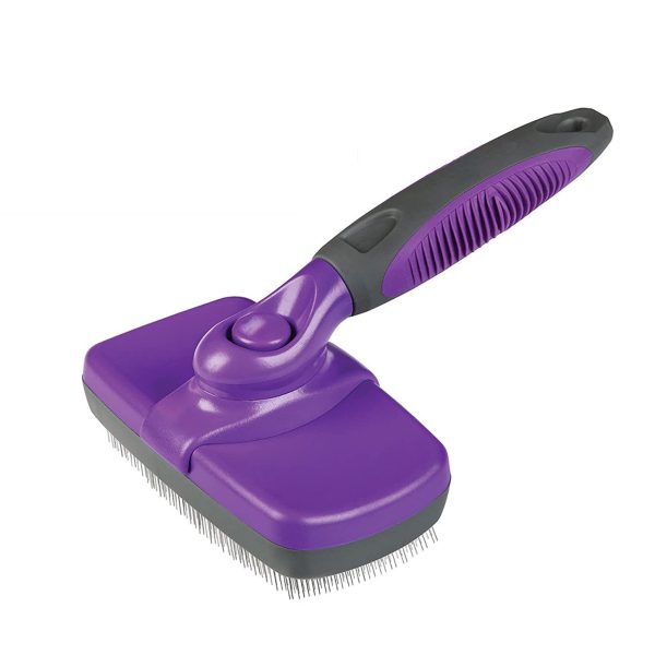 Self-Cleaning Slicker Brush for Pets - Easy Grooming Tool with Ergonomic Handle, Removes Loose Hair - Image 3
