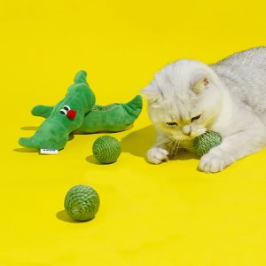 3pcs Cat Toy Balls with Scratching Protect Pea-Shape Carpets and Sofas for Indoor Cats Teaser Natural Sisal Furniture Protector