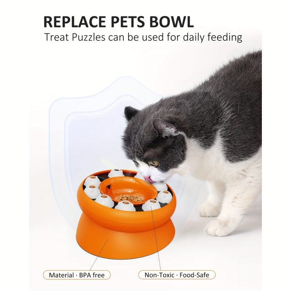 Interactive Puzzle for Cats – Raised Educational Toy, Slow Pet Feeder, Dry Food Dispenser & Snack Toy, 210x210x121mm - Image 5