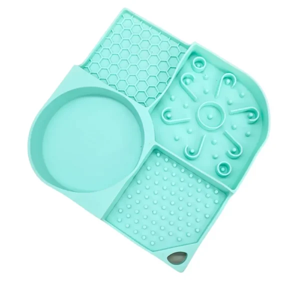 Licky Mats for Dog, Silicone Feeding Mat for Dog Cat, Slow Feeding Lick Mats with Suction Cup Boredom and Anxiety, Design with Slow Feeder Zone