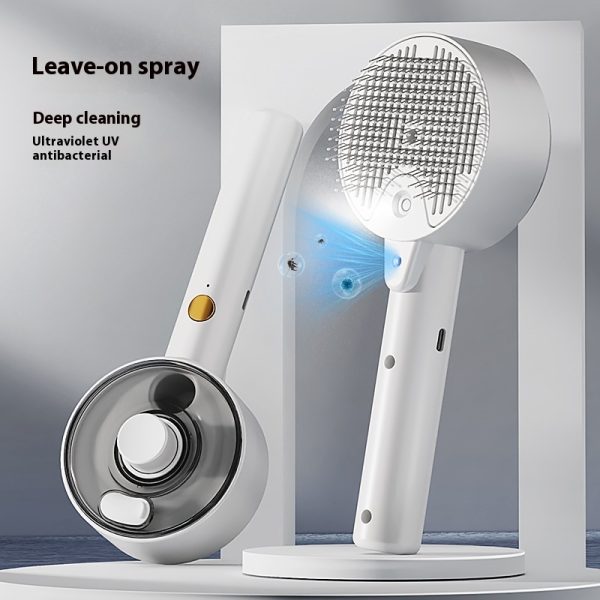 Hair Remover Brush for Dogs & Cats - Self-Cleaning Pet Grooming Brush with UV Sterilization, Essential Oil Spray, and Comfortable Design - Image 8