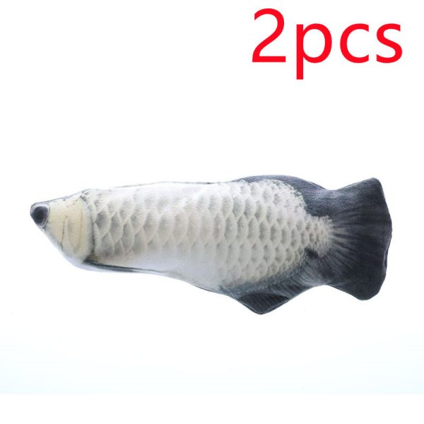 Simulation Electric Cat Fish Toy - Realistic Moving Fish with 3 Swing Modes, Plush & Catnip-Friendly, 30cm - Image 2