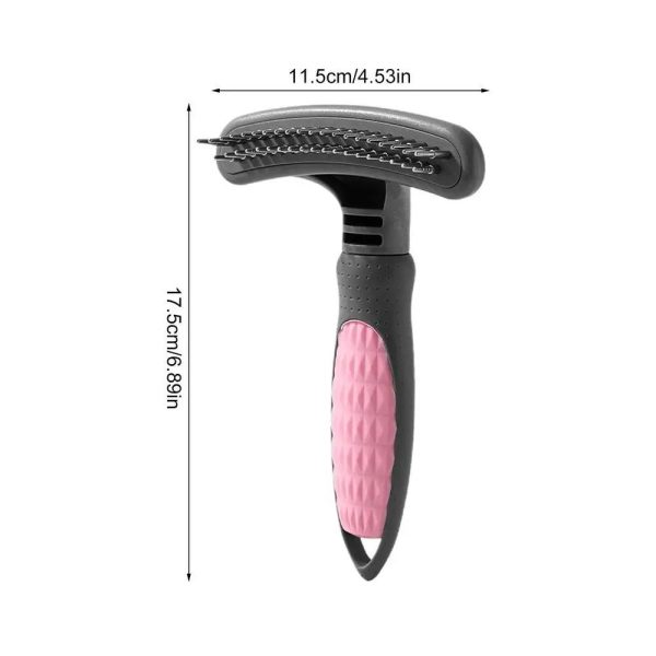 Pet Grooming Comb - Rustproof Shedding Brush for Cats & Dogs, Ergonomic Handle, ABS and Stainless Steel, Easy to Clean - Image 8