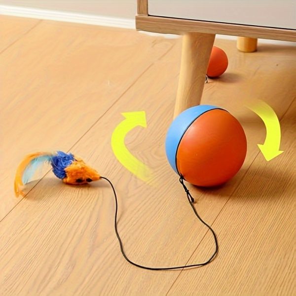 Interactive Cat Toy Ball with Plush Mouse, Fun Exercise Toy for Cats - Image 4