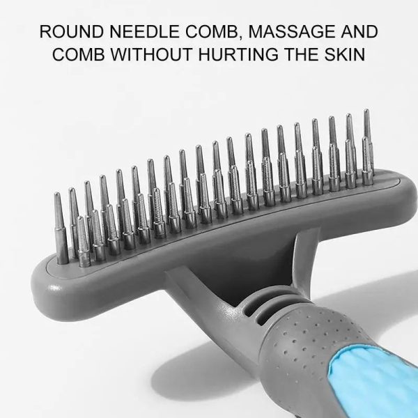 Pet Grooming Comb - Rustproof Shedding Brush for Cats & Dogs, Ergonomic Handle, ABS and Stainless Steel, Easy to Clean - Image 9