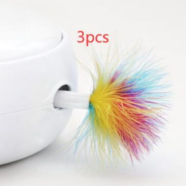Donut Interactive Cat Toy, Electronic Cat Toys Auto Random Rotating Feather, Three Modes plus Day & Night Sensor, Pet Entertainment Stimulate Cat Senses (Power Cord not Included) - Image 5