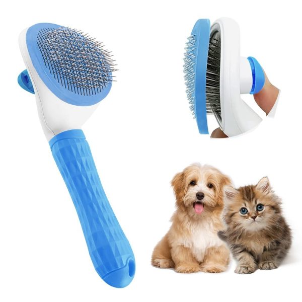 Cat Brush with Release Button, Pet Hair Removal Tool for Indoor Cats, Loose Fur & Tangles, Safe for Long/Short Hair - Image 8