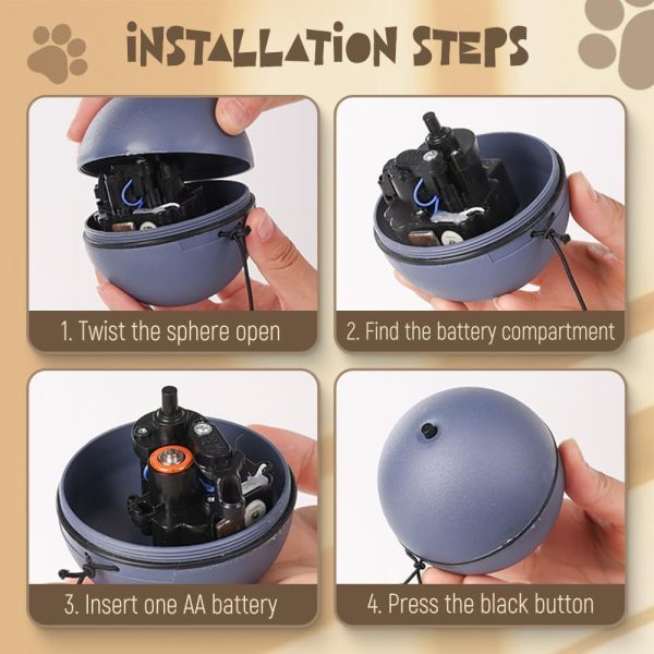 Interactive Cat Ball Toy - Automatic Self-Rolling Electric Pet Toy for Indoor Cats & Dogs, Motion Activated, Safe & Durable - Image 4