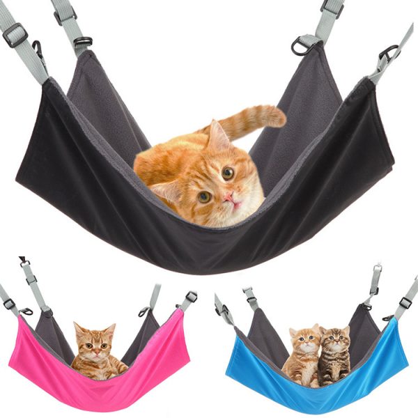 Small Cat and Dog Hanging Hammocks, Four Seasons uses with Plush and Waterproof Nylon Layer For Hanging Pet Supplies Pet Products - Image 4
