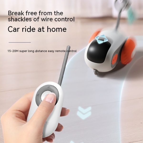 Remote Control Interactive Cat Car Toy USB Charging Chasing Automatic Self-moving, Remote Smart Control Car Interactive Cat Toy - Image 8