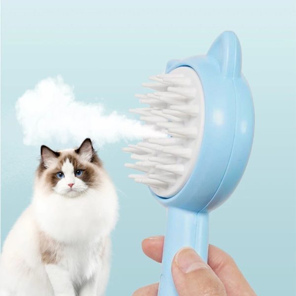 Rechargeable Multifunctional Cat Grooming Brush with Mist, Self-Cleaning Slicker Brush for Dogs & Cats, ABS TPR Silicone - Image 9